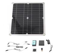 Kit de bomba de agua solar con panel solar de 50 W, bomba para fuente de agua de 22 W, caja de baterías y controlador de tiempo DC12V.