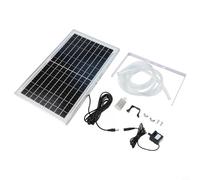 Kit de bomba de agua solar de 10 W panel con soporte sumergible 12 V 5 W bomba 240 l/h flujo 2.5-3 metros elevación 2 m tubo al aire libre estanque acuario pecera filtración circulación policristalina