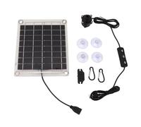 Kit de bomba de agua solar sumergible de 20 W con caudal ajustable para riego de fuentes, estanques y bebederos para pájaros.