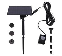 Kit de bomba de fuente solar, fuente de agua solar con panel solar eficiente, flujo máximo de 160 l/h hasta 50 cm de altura de agua, perfecta para baño de pájaros, decoración de jardín de estanque