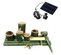 Kit De Bomba Para Fuente De Agua Solar, Fuente De Agua De Bambú, Fuente De Bambú Para Jardín Zen, Fuente De Agua Feng Shui Para Exteriores E Interiores, Para Patio, Jardín O Estanque, 2,5 (45 Cm/17,7