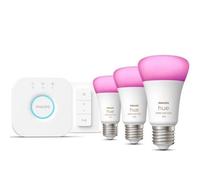 Kit de Bombillas Led Inteligente Philips Hue + Regulador + Bridge/ Casquillo E27/ 9W/ 1100 Lúmenes/ 2000K-6500K/ 3 unidades