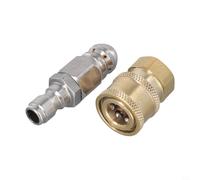 Kit de boquilla de chorro de alcantarillado de acero inoxidable con 4 conexiones rápidas, puntas de limpieza de drenaje de alta presión para descalcificación de tuberías, desatascamiento de fregadero