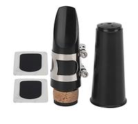 Kit de Boquilla de Clarinete de Plástico, Cubierta de Cojines de Ligadura ABS, Instrumento Musical para Principiantes y Entrenadores (BLACK)