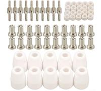 Kit de boquilla de electrodo cortador de plasma 60 piezas para antorcha PT31 LG40 compatible con CUT40 CUT40D LGK40 CT312 CT312D CT416 CT416D CT518 CT518D Super160P