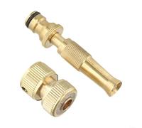 Kit de boquilla de manguera ajustable y conector de latón para conexiones rápidas de 1/2 pulgada, perfecto para tareas de jardinería
