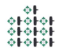 Kit de boquilla de neblina 10 conjuntos | Rociador cruzado para riego/jardín/tierras de cultivo | Boquilla de atomización de plástico con conectores de 8 mm y 12 mm |