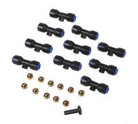 Kit de boquilla de niebla de latón con conectores en T para sistema de nebulización al aire libre, accesorios de tubería de riego de jardín, accesorios de pulverización de refrigeración de patio y