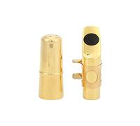 Kit de Boquilla de Saxofón de Metal Premium con Almohadillas de Cojín para Instrumentos Alto Althorn - Tamaño n. ° 6 (Eslogan No. 6)