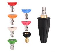 Kit de boquilla giratoria de alta presión, potente rendimiento de limpieza, presión de agua, 4000 PSI, 7 boquillas ajustables, acero inoxidable, cobre