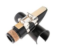 Kit de boquilla para clarinete incluye ligadura+cojines para boquilla clarinete + caña de clarinete 2.5+boquilla de clarinete negro tapa de plástico