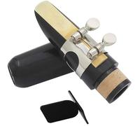 Kit de boquilla para clarinete incluye ligadura+cojines para boquilla clarinete + caña de clarinete 2.5+boquilla de clarinete negro tapa de plástico