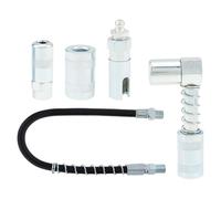 Kit de boquillas de lubricación para pulverizador de grasa, kit de manguera para pulverizador de grasa con accesorios, accesorios de acero al carbono de montaje de precisión para mantenimiento del