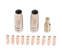 Kit de boquillas de soldadura MIG-14AK, juego de soportes de puntas de cobre, para reparación de consumibles de antorcha MIG MAG (1.0 mm)