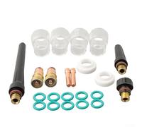 Kit de boquillas de soldadura TIG de 23 piezas con copa de vidrio #12 y para lente de gas rechoncha, compatible con WP-17/18/26, PTA y para antorchas Miller Diamondback