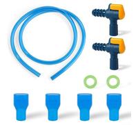 Kit de boquillas de válvula de mordida de 4 piezas con conectores de manguera rectos y angulares para vejigas de hidratación, boquillas de silicona a prueba de fugas compatibles con la mayoría de