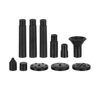 Kit de Boquillas para Fuente Solar Exterior Adaptador | Plástico Negro Resistente a Uv, Cabezales y Tubos de Extensión, Uso Rápido en Jardín y Balcón