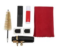 Kit de boquillas para saxofón soprano, boquilla de saxofón con tapa, ligadura y juego de cepillos de limpieza, incluye grasa para corcho para un mantenimiento fácil y un ajuste seg