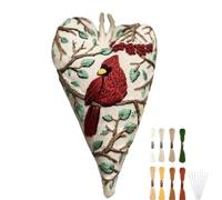 Kit de bordado a mano, en forma de corazón, conjuntos de ejercicios de bordado, manualidades para el hogar, decoración de pared, adultos, mayores, aficiones, relajación, actividad grupal