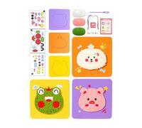 Kit de bordado de animales, kit de manualidades de animales con calcomanías - Sew Your Own Cartoon Doll, Fun And Educational Activity for Kids