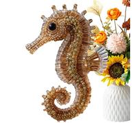 Kit de bordado de cuentas - Artesanía de animales marinos, juego de cuentas DIY | Proyecto de costura de vida, colección decorativa de patrones de costura a mano con peces, estrellas de mar,
