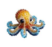 Kit de bordado de perlas de animales marinos - Kit de creación de animales marinos 3D en perlas para planchar para principiantes y adultos | Suministros de artesanía para mujeres y madres adultas