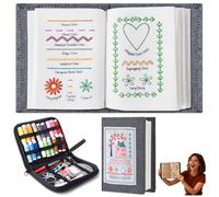 Kit de Bordado para Principiantes con Sewing kit Embroidery Stitch Book Nuevo Embroidery Puntadas de Bordado e Instrucciones, Libro Costura para Adultos Principiantes y Aficionados a las Manualidades
