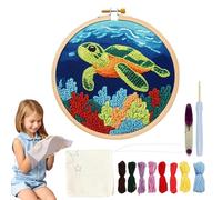 Kit de bordado para principiantes, kits de bordado para aprender 28 puntadas diferentes, kit de bordado a mano con tutorial en video y folleto de instrucciones (idioma español no garantizado)