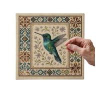 Kit De Bordado Para Principiantes,Labor De Aguja De Colibrí Con Patrón Floral - Juego de Bordado de Pájaros | Para Principiantes, Adultos, Pasatiempo, Manualidades, Vacaciones, Hogar, Familia