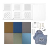 Kit De Bordado Sashiko - Modelos Sashiko | Plantilla Sashiko | Kit De Bordado Sashiko Soluble En Agua | Kit De Costura A Mano Sashiko | Kit De Agujas Y Material De Tela Para Los Aficionados