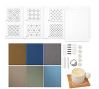 Kit De Bordado Sashiko - Modelos Sashiko | Plantilla Sashiko | Kit De Bordado Sashiko Soluble En Agua | Kit De Costura A Mano Sashiko | Kit De Agujas Y Material De Tela Para Los Aficionados