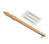 Kit de Bordado Tambour - Gancho de Bordado de Madera de Haya con 3 Agujas | Gancho de Ganchillo Tambour Profesional para Perlas, Luneville, Artesanía, Herramienta de Bordado de Perlas para Principiant