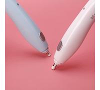 Kit de borrador eléctrico recargable tenwin con batería de litio de 600 mAh y 16 borradores de repuesto, dos tamaños, incluidos diámetros de 2,3 mm y 5 mm, control con un botón (Blanca)