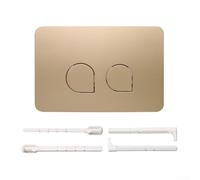 Kit de botón de descarga doble de repuesto para placa de descarga de inodoro compatible con panel compatible con cisterna de inodoro, piezas de reparación de baño con acabado blanco negro dorado mate