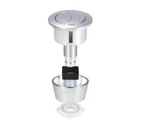 Kit de botón de descarga for inodoro, válvula de descarga doble, botón de repuesto for tapa de cisterna de 20mm y 40mm, botón de tanque de inodoro(Silver)