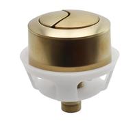 Kit de botón universal de doble descarga para inodoro, acabado de latón cepillado/dorado, se adapta a agujeros de tapa de cisterna de 20 mm/40 mm/50 mm/60 mm