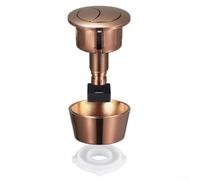 Kit de botones de control de descarga de inodoro que soporta dos opciones de descarga construido para diámetros de agujero de tapa de cisterna de 20 mm y 40 mm (oro rosa)