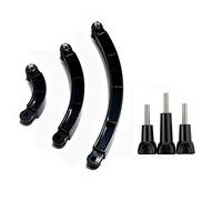 Kit de brazo de extensión curvado 3 en 1, brazo pivotante de extensión ajustable, soporte monopié para GoPro Hero 12/11/10/9/8/7/6/5, negro, sesión 5/4, DJI Osmo cámaras de acción