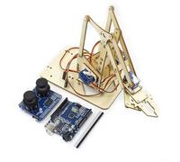 Kit de brazo de garra de robot acrílico para placas de desarrollo Arduino que apoyan los objetivos del plan de estudios en tecnología e ingeniería (transparente)