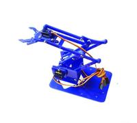 Kit de brazo de robot acrílico compatible con Arduino con funcionalidad de garra para aprendizaje práctico en programación mecánica e ingeniería aplicada (naranja)