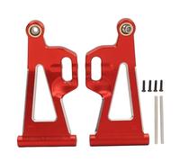 Kit de brazo oscilante inferior delantero RC, brazo oscilante inferior de aleación de aluminio, brazo oscilante inferior para coche RC, mayor durabilidad y rendimiento mejorado (Roja)