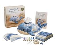 Kit de bricolaje de Cajas de pañuelos acolchada de animales marinos, kit completo de manualidades de costura con diseños de retales de animales del océano para adultos y principiantes