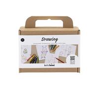 Kit de bricolaje de dibujo - Creativ Company - Monstruos - Blanco - Para niños - Aprende a dibujar