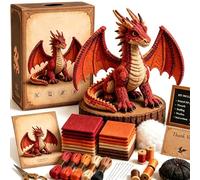 Kit de bricolaje de dragón de retazos: crea tu propio dragón 3D, paquete de montaje de costuras de criatura mítica, figura decorativa tridimensional, proyecto de manualidades artesano novato (C)