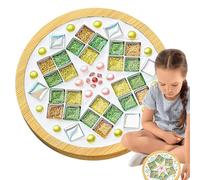 Kit de bricolaje de mosaico de vidrio, posavasos de madera para manualidades | Bandeja de bebidas de madera Coaster | Materiales artesanales de mosaico, alfombra de mesa hecha a mano para posavasos