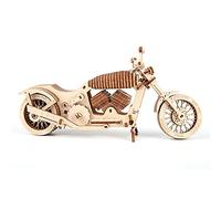 Kit de Bricolaje de Motocicleta Proyecto de Motocicleta mecánica de Madera Juguete de Rompecabezas en 3D