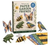 Kit de bricolaje de origami de papel: pliegue a sus propios amigos animales, kit de origami de animales de papel de 50 hojas, patrones de doble cara, artesanía hecha a mano y regalos creativos (#B)
