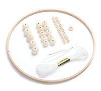 Kit de bricolaje móvil para bebé, marco de madera para guardería, cuna móvil, cama, campana, techo, campanilla de viento, colgante, marco de bricolaje, kit hecho a mano, campana de viento redonda para