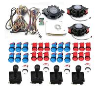 Kit de bricolaje para construir 3 lados coctel arcade máquina de juego 2 jugadores Retro Pandora's Box Saga DX Plus 3000 horizontal + 516 juegos verticales, Jamma PCB, USB Trackball, soporte 15Khz CRT