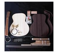 Kit De Bricolaje Para Guitarra Acústica De Grado 3A, Tapa De Madera Maciza De Abeto, Fondo Macizo De Roseta, Mástil De Caoba Africana, Diapasón De Ébano(A)
